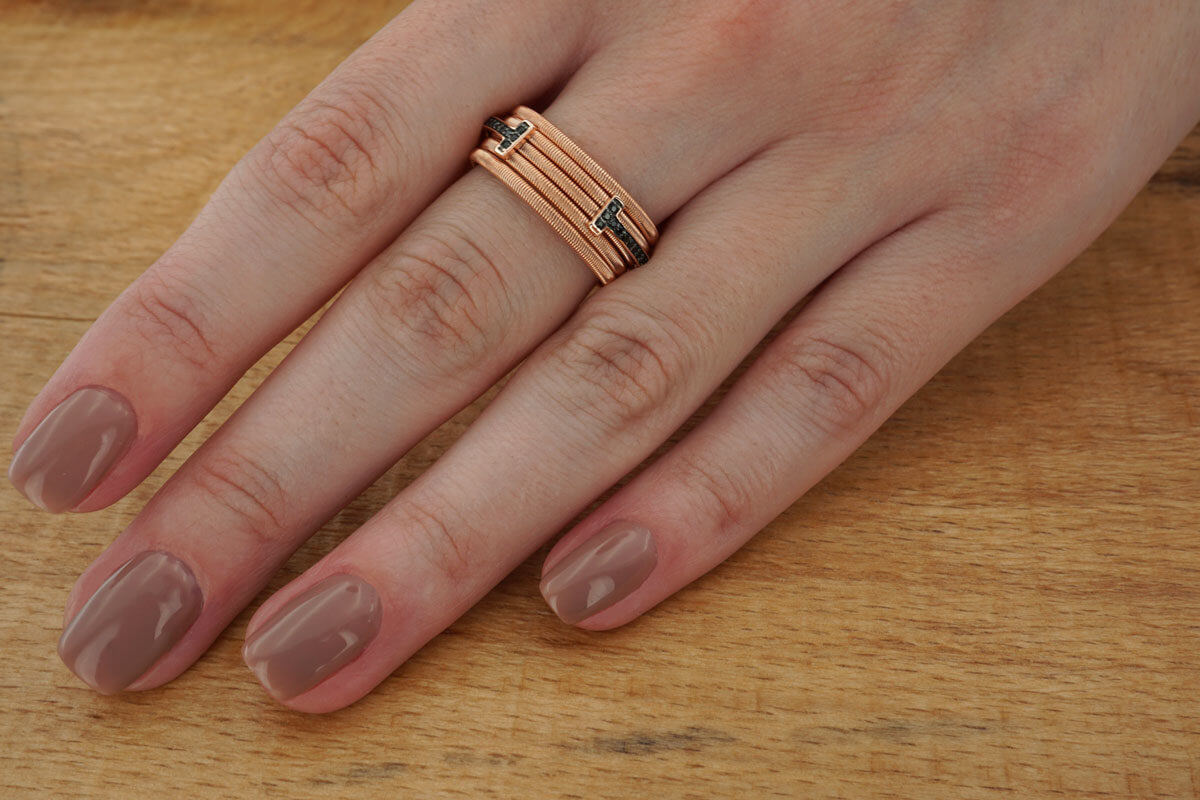 925 Ροζ Χρυσό Γυναικείο Ασημένιο Δαχτυλίδι