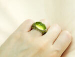 Ασημένιο 925 Δαχτυλίδι με Πράσινες Πέτρες Ζιργκόν Γυναικείο
