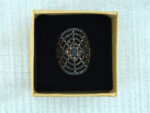 Ασημένιο 925 Γυναικείο Δαχτυλίδι Ροζ Χρυσό Χρώμα Ιστός Αράχνης