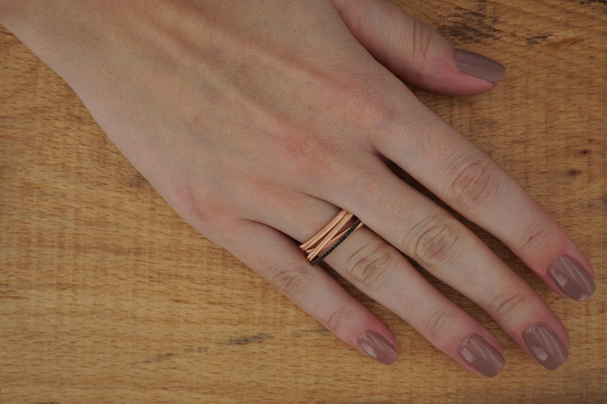 Ασημένιο Δαχτυλίδι 925 Ροζ Χρυσό