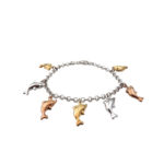 Γυναικείο Ασημένιο Βραχιόλι 925 με Δελφίνια