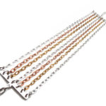 Ασημένιο Βραχιόλι με Πολύχρωμες Αλυσίδες Χεριού 925 Γυναικείο