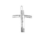 Ασημένιος Σταυρός Γυναικείος 925 Ζιργκόν Πέτρες Λευκές