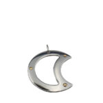 Ατσάλινο Μενταγιόν Μισοφέγγαρο Στοιχεία Από Χρυσό 14Κ Γυναικείο Και Ανδρικό