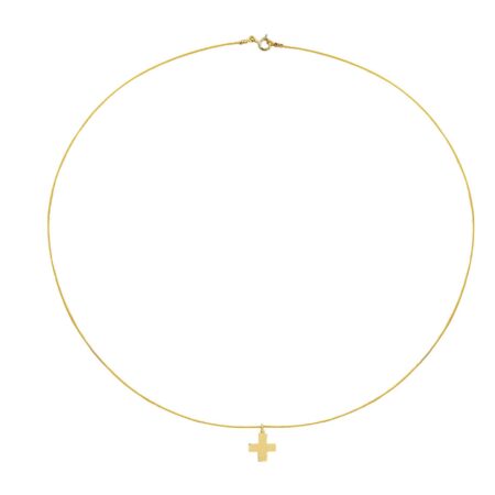 Χρυσός Σταυρός 14Κ σε Κίτρινο Χρώμα με Ντίζα