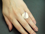 Δαχτυλίδι Καρδιά με Σμάλτο Λευκό Πέτρες Ζιργκόν