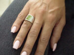 Δαχτυλίδι Γυναικείο με Πέτρες Πράσινες Λευκές Ασήμι 925