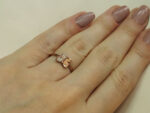 Δαχτυλίδι Πεταλούδα Ροζ Επίχρυσο Ασήμι 925 Γυναικείο