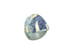 Δαχτυλίδι Ασήμι 925 Με Σμάλτο Λευκές Μπλε-Μωβ Ζιργκόν Πέτρες
