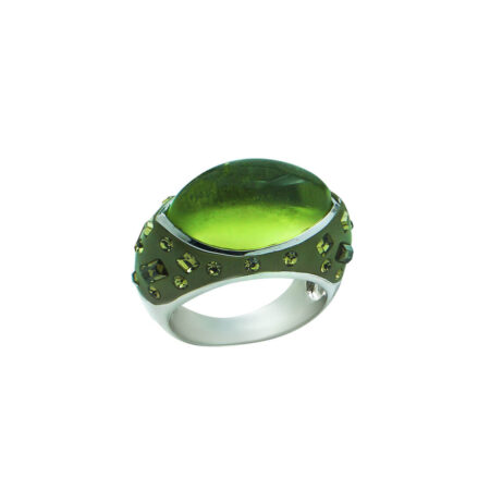 Δαχτυλίδι Με Πράσινες Πέτρες Ζιργκόν Ασήμι 925