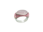 Δαχτυλίδι Με Ροζ Πέτρα Ζιργκόν Πέτρες Ασήμι 925