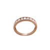 Δαχτυλίδι Σειρέ Με Ζιργκόν Λευκές Πέτρες Ροζ Επιχρυσωμένο Ασήμι 925