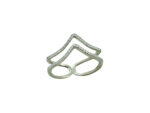 Διπλό Ασημένιο Δαχτυλίδι 925 Λευκές Πέτρες Ζιργκόν