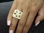 Γυναικείο Επίχρυσο Δαχτυλίδι με Ζιργκόν Πέτρες Σμάλτο