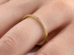 Γυναικείο Χρυσό Δαχτυλίδι Μισόβερο 14 Καράτια Ζιργκόν Πέτρες