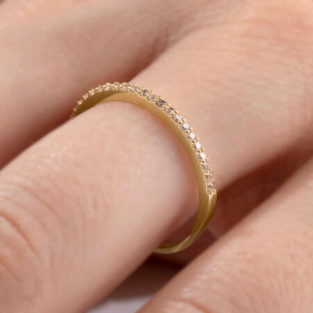 Γυναικείο Χρυσό Δαχτυλίδι Μισόβερο 14 Καράτια Ζιργκόν Πέτρες