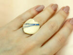 Γυναικείο Δαχτυλίδι Καρδιά με Σμάλτο Λευκό Πέτρες Ζιργκόν