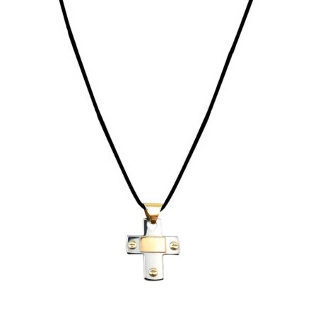 Γυναικείος Και Ανδρικός Ατσάλινος Σταυρός 14Κ