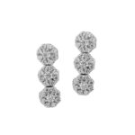 Λευκόχρυσα Σκουλαρίκια Με Ζιργκόν 14Κ Κρεμαστά Γυναικεία