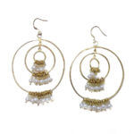 Σκουλαρίκια Με Μαργαριτάρια Γυναικεία 925 Ασημένια Κρεμαστά Επίχρυσα Βoho