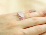 Πανέμορφο Δαχτυλίδι με Ροζ Πέτρα Γυναικείο Ασήμι 925 Ζιργκόν Πέτρες