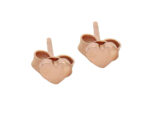 Σκουλαρίκια Καρδιές 9Κ Ροζ Χρυσό Γυναικεία Παιδικά