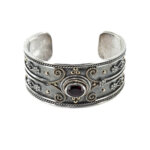 Βραχιόλι με Ρουμπίνι Χειροποίητο Ασημόχρυσο 950 18Κ Γυναικείο