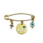 Χρυσή Παραμάνα Για Αγόρι Boy 9K Σταυρό Ματάκι