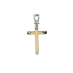 Χρυσός Σταυρός 14Κ σε Λευκόχρυσο Και Κίτρινο Χρυσό Χρώμα