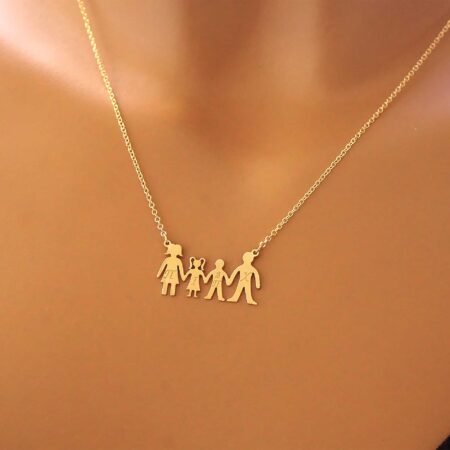 Χρυσό Κολιέ Οικογένεια 14Κ