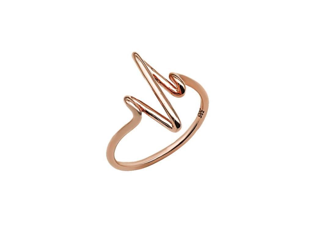 Μοντέρνο Ροζ Χρυσό Δαχτυλίδι 14 Καρατίων Γυναικείο