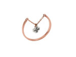 Ροζ Χρυσό Δαχτυλίδι με Σταυρό 14 Καράτια Πέτρες Ζιργκόν Γυναικείο Κόσμημα Δώρο