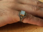 Δαχτυλίδι Κόσμημα Γυναικείο Ανδρικό Δώρο Χειροποίητο Ασημόχρυσο Πέρλα
