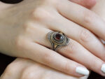 Γυναικείο Δαχτυλίδι με Ρουμπίνι Χειροποίητο Ασημόχρυσο 18Κ 950