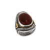 Δαχτυλίδι με Πέτρα Κορνεόλη Γυναικείο Χειροποίητο Ασημόχρυσο 950 18Κ