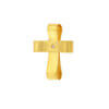 Χειροποίητος Σταυρός 14 Καρατίων Κίτρινο Χρυσό Χρώμα Ζιργκόν Γυναικείος