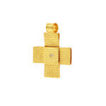 Χειροποίητος Σταυρός 14Κ Γυναίκα Κορίτσι
