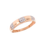 Ροζ Χρυσό Δαχτυλίδι με Ζιργκόν Πέτρες Γυναικείο 14 Καρατίων