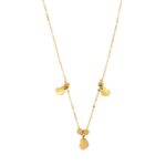 Χρυσό Κολιέ 14Κ Με Καρδιές Και Μπίλιες