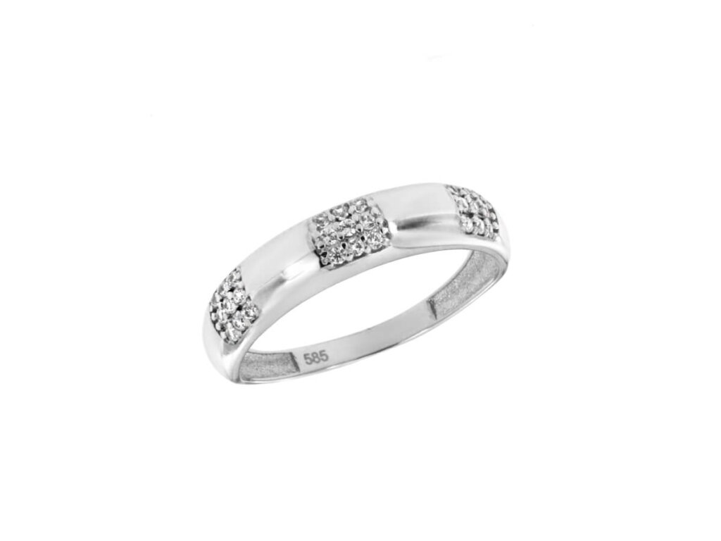 Λευκόχρυσο Δαχτυλίδι 14 Καράτια Ζιργκόν Γυναικείο Δώρο