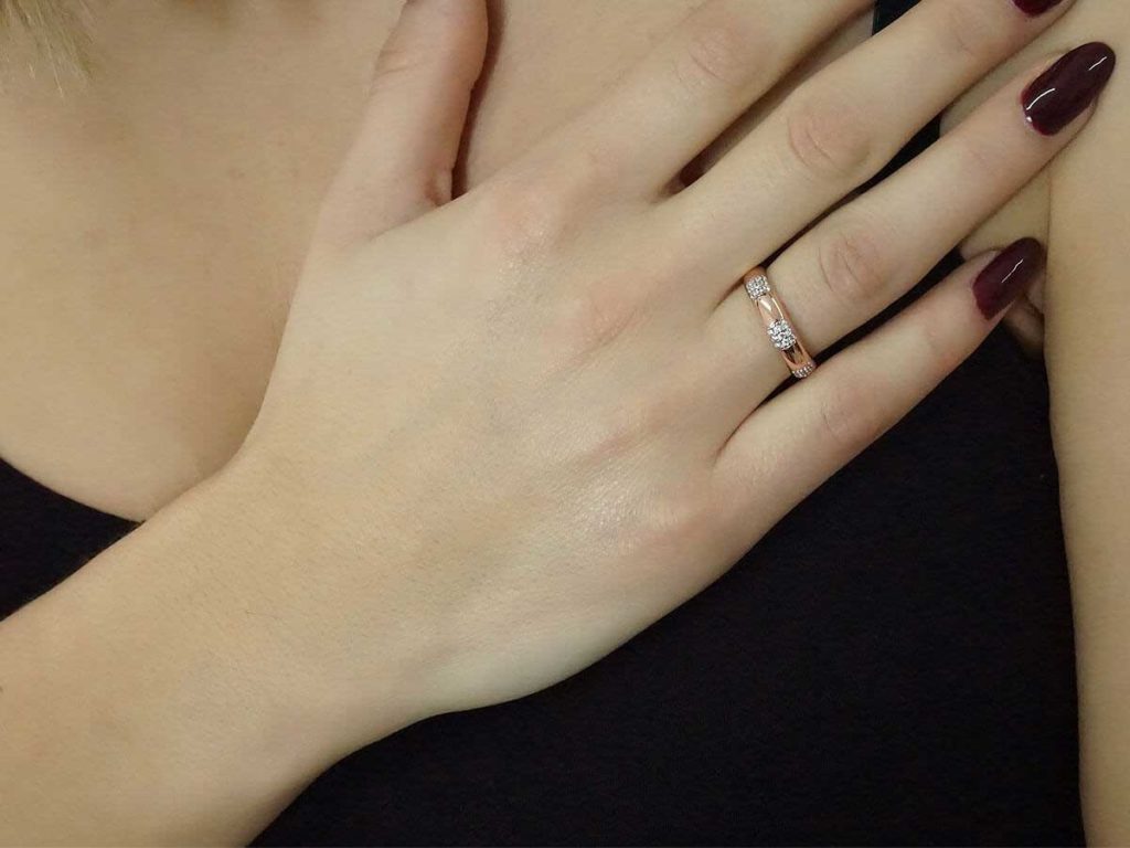 Ροζ Χρυσό Γυναικείο Δαχτυλίδι 14 Καράτια