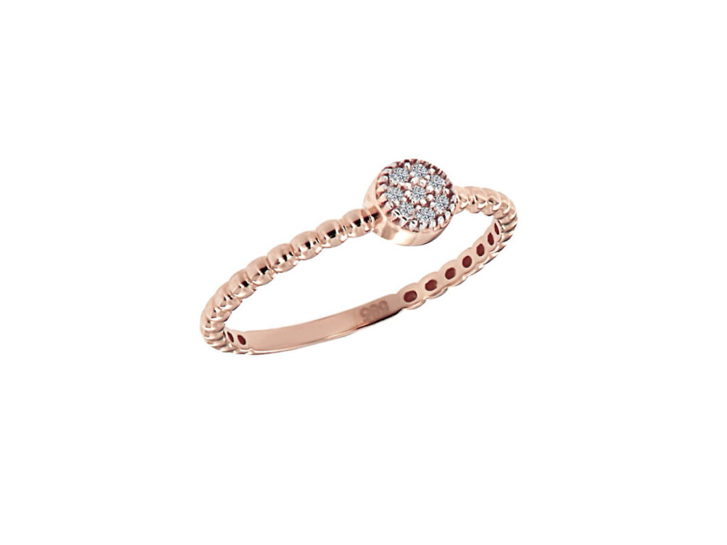 Ροζ Χρυσό Δαχτυλίδι 14 Καρατίων Γυναικείο Κόσμημα Δώρο Ζιργκόν