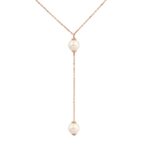 Ροζ Χρυσό Κρεμαστό Με Μαργαριτάρια 14Κ