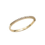 Χρυσό Δαχτυλίδι Μισόβερο 14 Καράτια Ζιργκόν