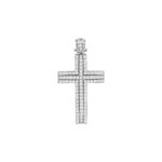 Γυναικείος Λευκόχρυσος Σταυρός 18 Καράτια Με Brilliant