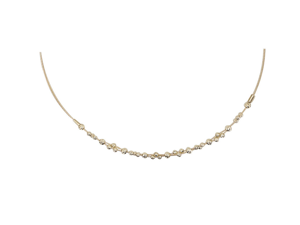 Κολιέ Χρυσό Choker 14Κ Διαμανταρισμένες Λεπτομέρειες