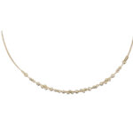 Κολιέ Χρυσό Choker 14Κ Διαμανταρισμένες Λεπτομέρειες