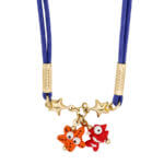 Παιδικό Κρεμαστό με Κορδόνι Αστερία και Ψαράκι Χρυσό 14 Καράτια