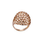 Δαχτυλίδι με Ροζ Επιχρύσωμα από Ασήμι 925 Γυναικείο