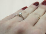 Δαχτυλίδι Μονόπετρο Λευκόχρυσο 18 Καρατίων Διαμάντι Brilliant Γυναικείο